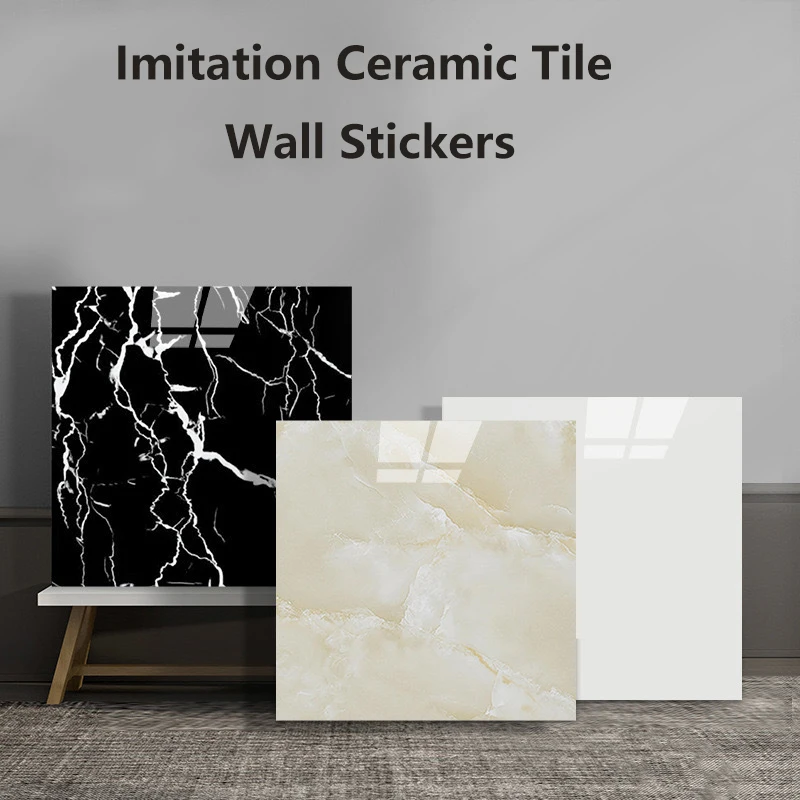 10/20pc 30x30cm Imitation Marble Wall Sticker PVC Self-adhesive Floor Sticker Waterproof Bathroom Living Room Kitchen Home Decor
